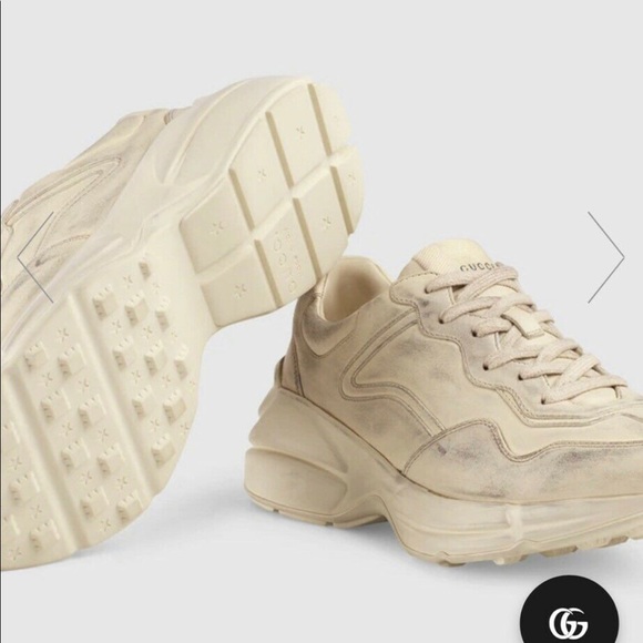 Gucci Rhyton leather sneakers - Picture 3 of 7